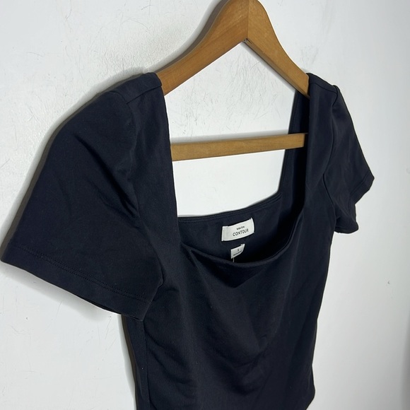 BABATON Aritzia Contour Square Neck Cropped Short Sleeve Top - Picture 3 of 9